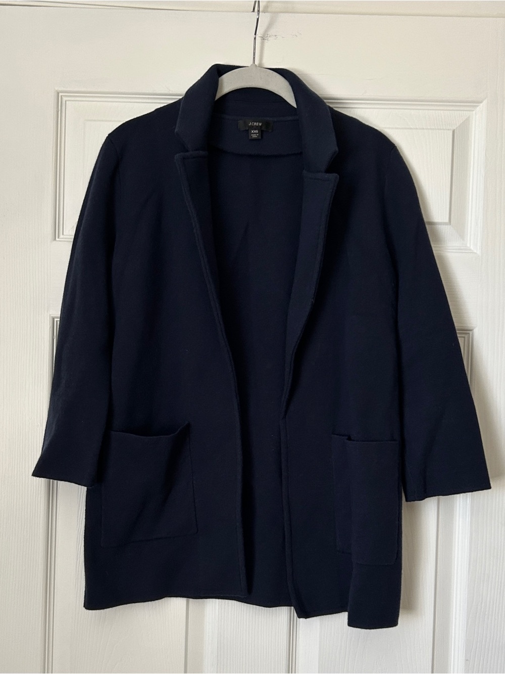 J. Crew Navy Open-Front Blazer Cardigan